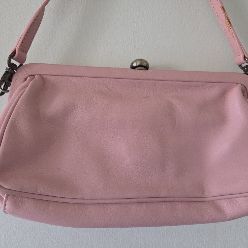 NWOT Anthropologie Pink Leather Women's Bag - Picture 2 of 5